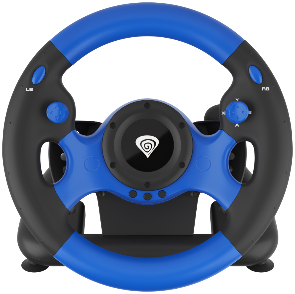 GENESIS Seaborg 350 Negro. Azul USB Volante + Pedales Nintendo Switch. PC. PlayStation 4. Playstation 3. Xbox 360. Xbox One. Xbox Series S. Xbox Series X - detalle
