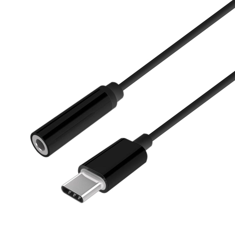 AISENS Conversor USB-C a audio estilo Apple. USB-C/M-Jack 3.5/H. Negro. 15 cm