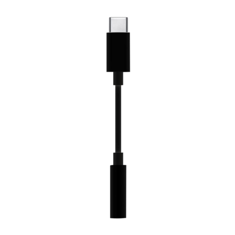 AISENS Conversor USB-C a audio estilo Apple. USB-C/M-Jack 3.5/H. Negro. 15 cm