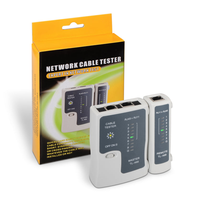 AISENS A142-0312 comprobador de cables de red Comprobador de cables UTP/STP Gris