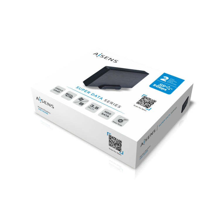 Caixa externa AISENS 3.5" ASE-3530B SATA a USB 3.0/USB 3.1 Gen1. Negra