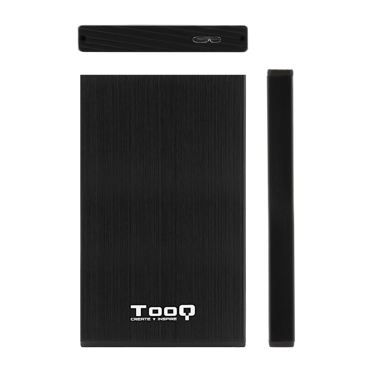 Carcasa para disco duro externo TooQ TQE-2527B, carcasa negra para disco duro (HDD) de 2,5"