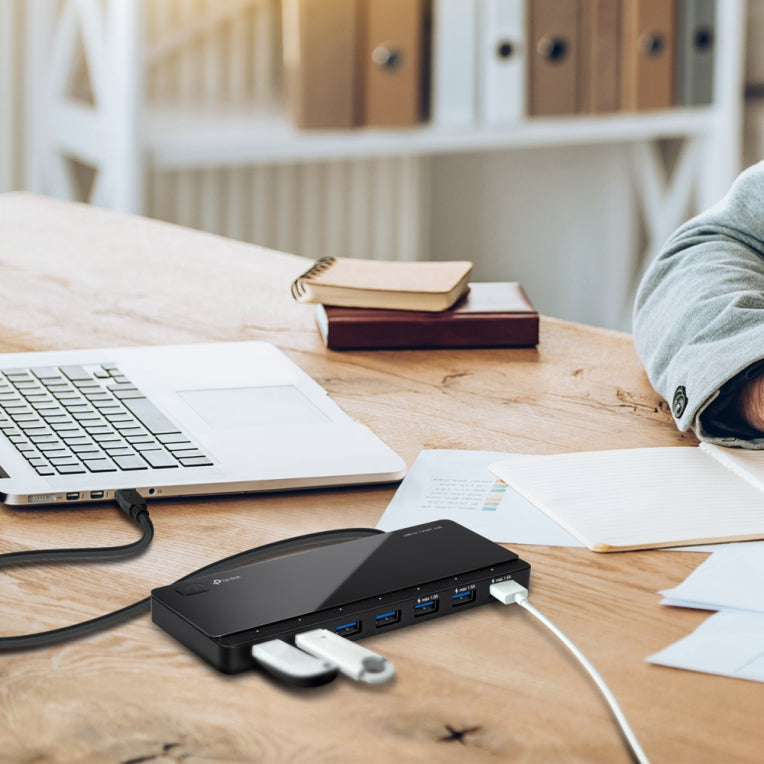 TP-Link UH700 hub d'interfície USB 3.2 Gen 1 (3.1 Gen 1) Micro-B 5000 Mbit/s Negre