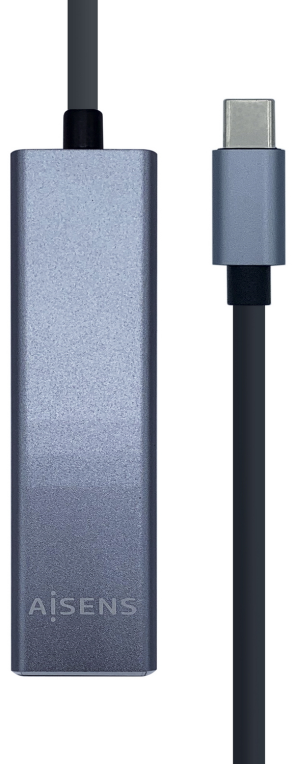 AISENS A109-0396 hub de interfaz USB 3.2 Gen 1 (3.1 Gen 1) Type-C Gris - detalle