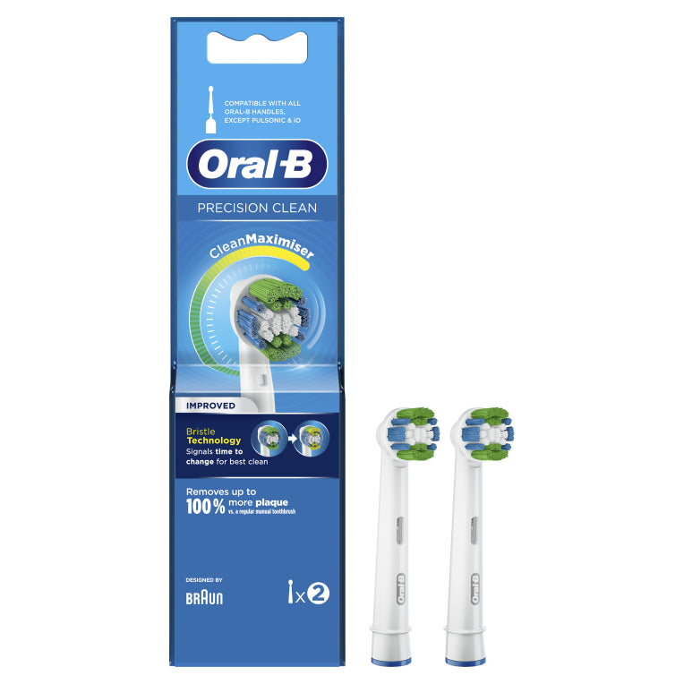 Oral-B Precision Clean 80338441 cepillo de cabello 2 pieza(s) Azul. Verde. Blanco