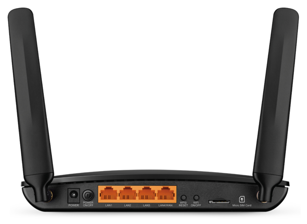 TP-Link TL-MR6400 router inalámbrico Ethernet rápido Banda única (2.4 GHz) 4G Negro - detalle