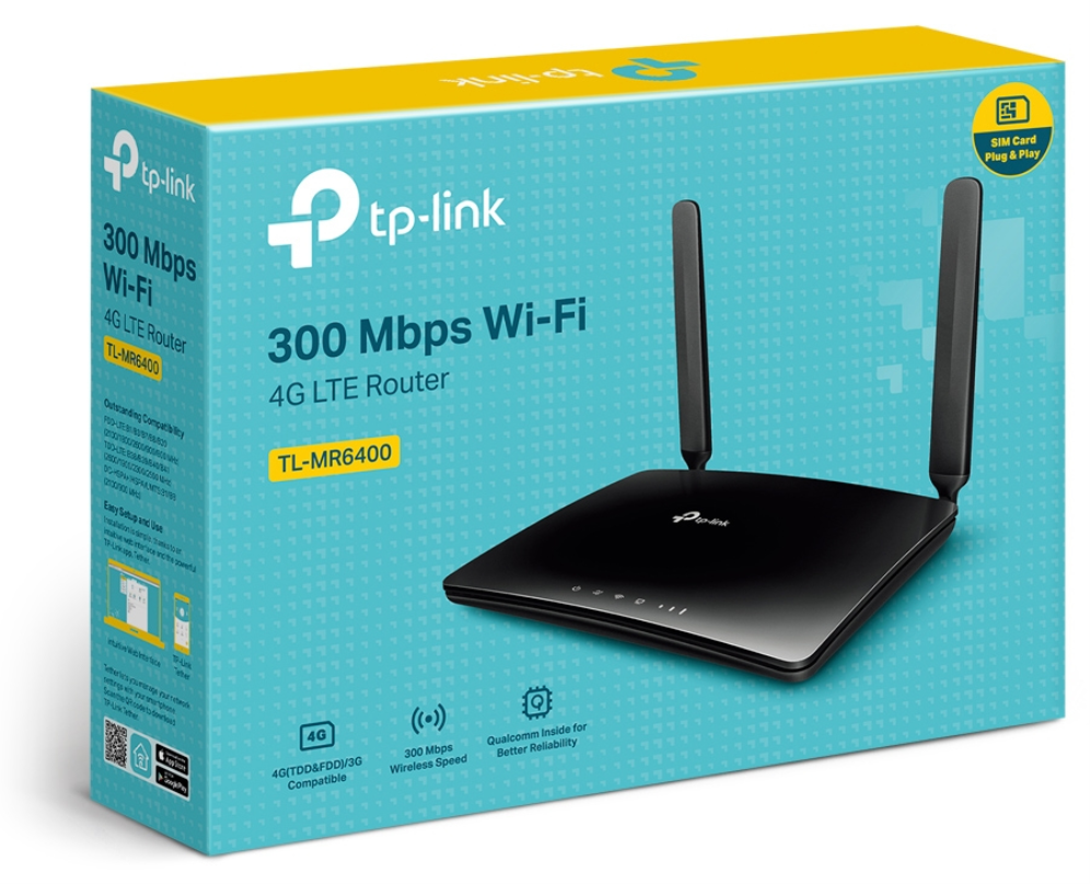 TP-Link TL-MR6400 router inalámbrico Ethernet rápido Banda única (2.4 GHz) 4G Negro - detalle