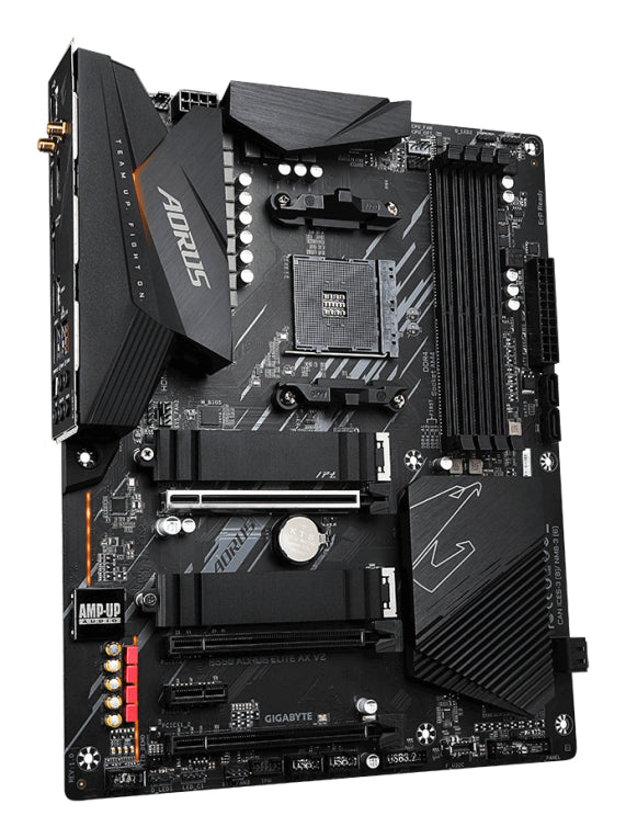 GIGABYTE B550 AORUS ELITE AX V2 Placa base - Procesadores AMD Ryzen 5000. VRM de 12+2 fases. hasta 4733 MHz DDR4. 1xPCIe 4.0 + 1xPCIe 3.0 M.2. Wi-Fi 6E. LAN 2.5GbE. USB 3.2 Gen 2