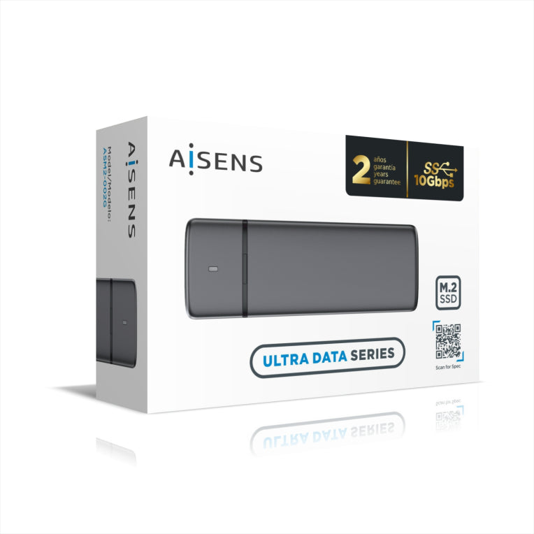 Caixa externa AISENS M.2 (NGFF) ASM2-002G SATA/NVME a USB3.1/USB3.2 GEN2. Gris