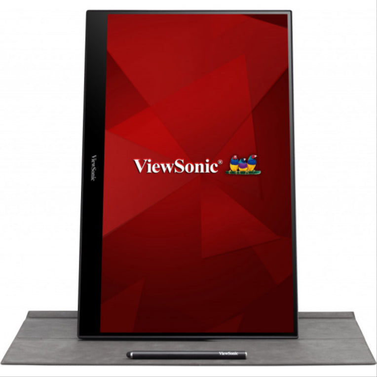 Monitor para PC Viewsonic TD1655, 39,6 cm (15,6"), 1920 x 1080 píxeles, pantalla táctil LED Full HD, multiusuario, negro/prateado