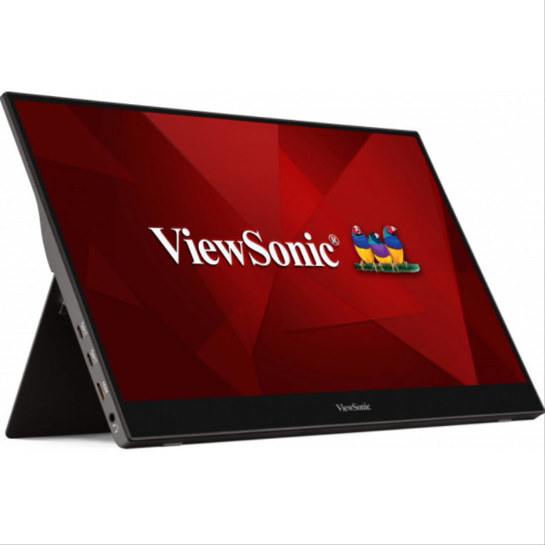 Monitor para PC Viewsonic TD1655, 39,6 cm (15,6"), 1920 x 1080 píxeles, pantalla táctil LED Full HD, multiusuario, negro/prateado