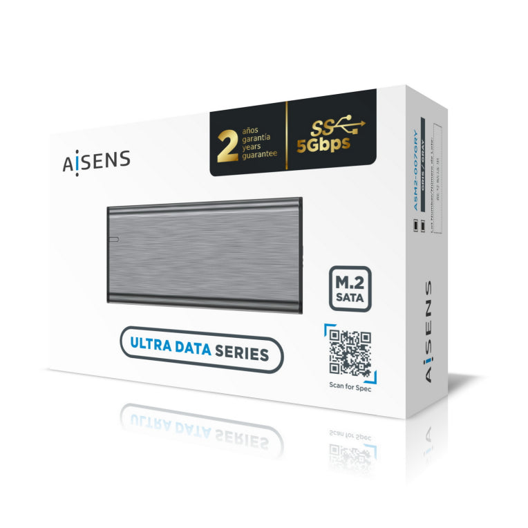 Caixa externa AISENS M.2 (NGFF) ASM2-007GRY SATA a USB3.1 Gen1. Gris