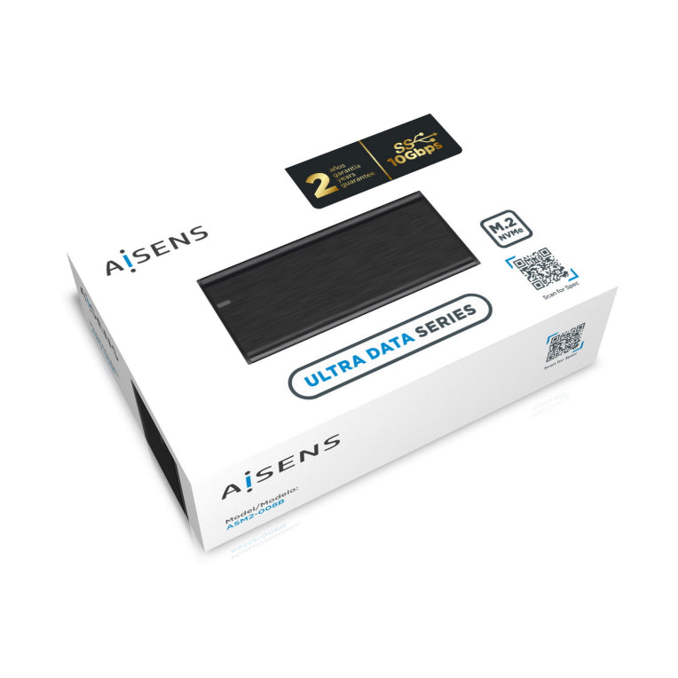 Caixa externa AISENS M.2 (NGFF) ASM2-008B NVMe a USB3.2 Gen2. Negra