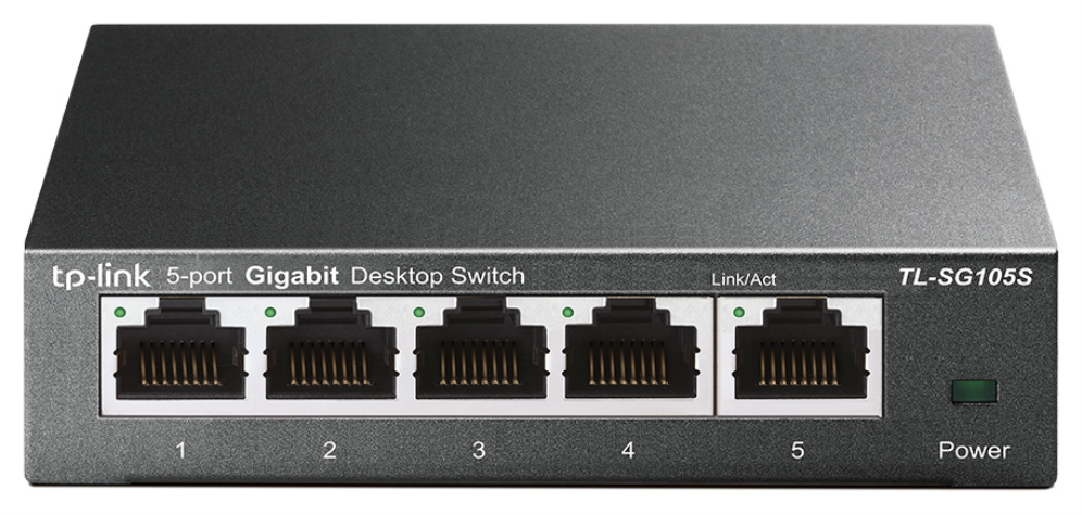 TP-Link TL-SG105S No administrado Gigabit Ethernet (10/100/1000) Negro - detalle