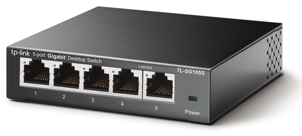 TP-Link TL-SG105S No administrado Gigabit Ethernet (10/100/1000) Negro - detalle