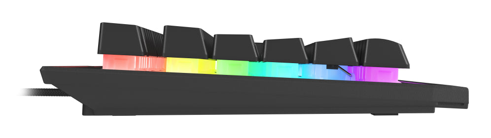 GENESIS Rhod 500 RGB teclado Juego USB QWERTY Portugués Negro. Plata