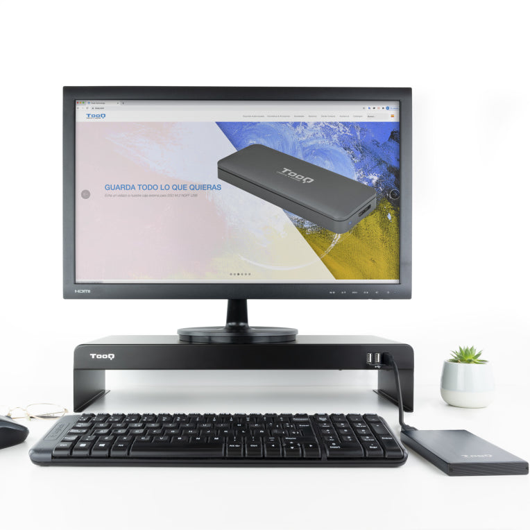 TooQ TQMR0124 soporte para monitor Escritorio Negro