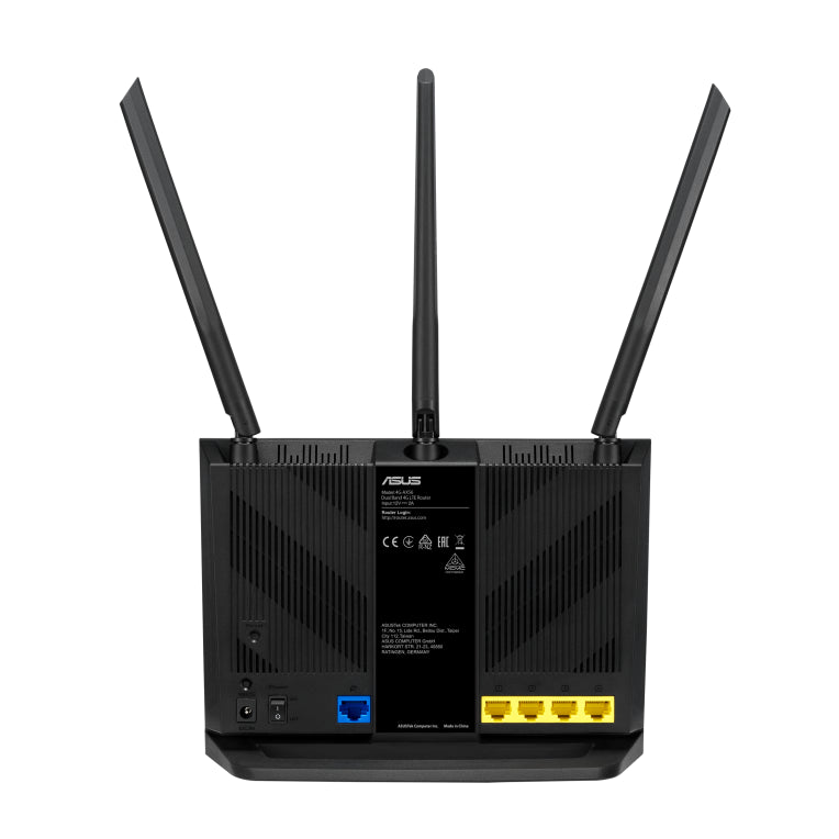 ASUS 4G-AX56 router inalámbrico Gigabit Ethernet Doble banda (2.4 GHz / 5 GHz) Negro