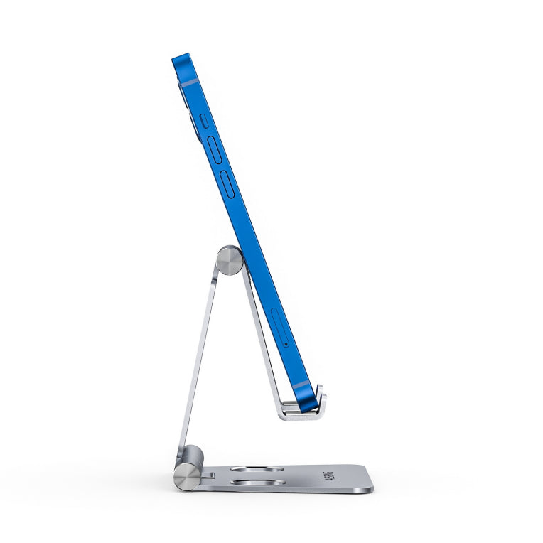 AISENS Soporte De Sobremesa Tamaño M Ajustable (2 Pivotes) Para Movil / Tablet. Plata