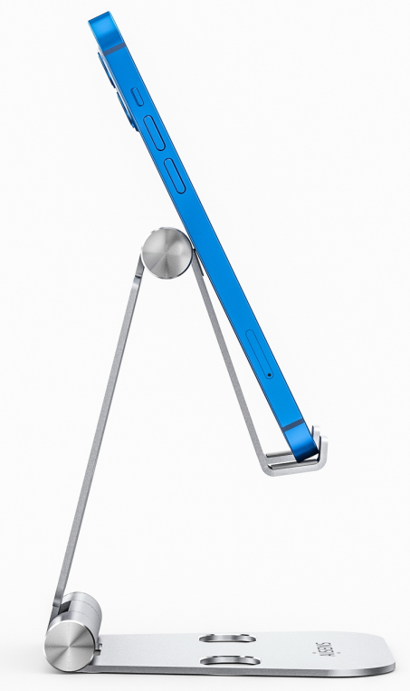 AISENS Soporte De Sobremesa Tamaño XL Ajustable (2 Pivotes) Para Movil / Tablet. Plata - detalle