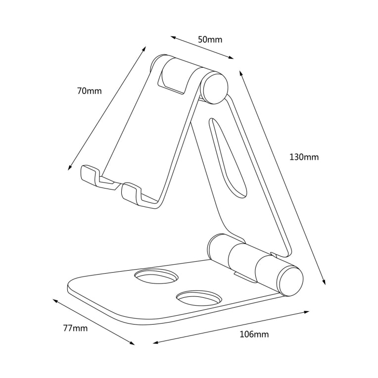 AISENS Soporte De Sobremesa Tamaño XL Ajustable (2 Pivotes) Para Movil / Tablet. Negro