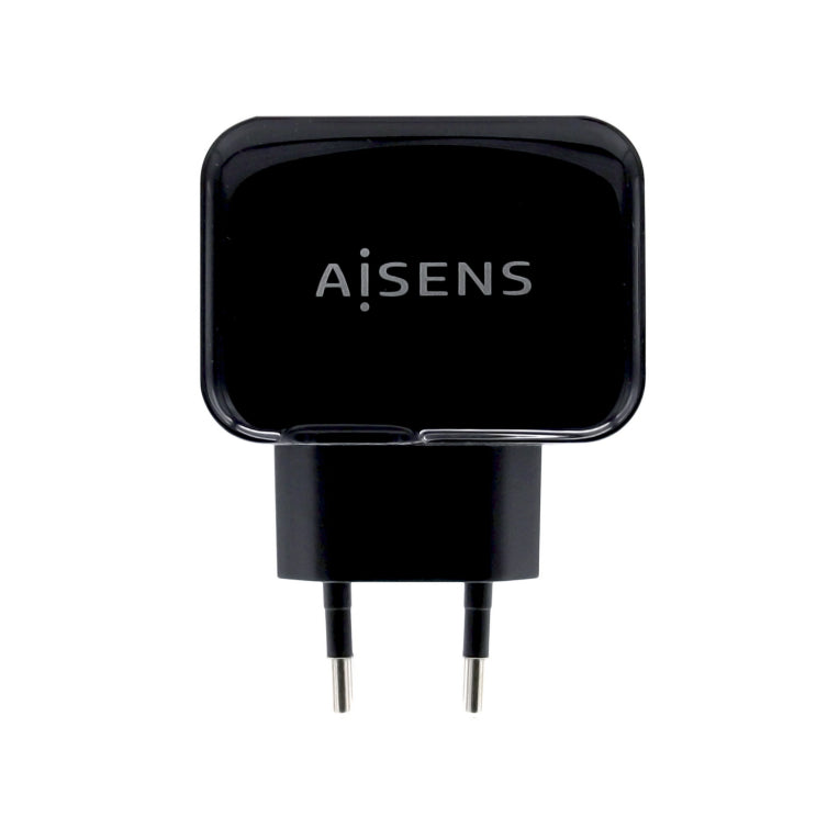 AISENS Cargador USB 17W 5V/3.4A. 2xUSB Con Control AI. Negro
