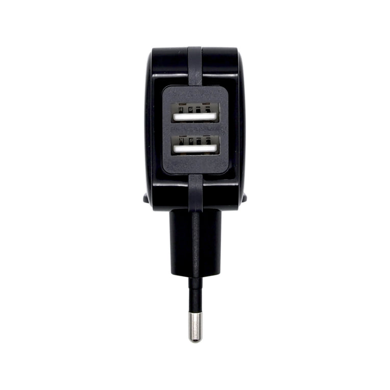 AISENS Cargador USB 17W 5V/3.4A. 2xUSB Con Control AI. Negro