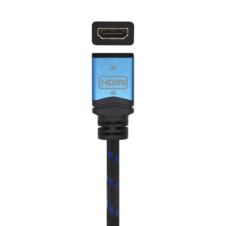 AISENS Cable HDMI V2.0 Prolongador Premium Alta Velocidad / HEC 4K@60Hz 18Gbps. A/M-A/H. Negro/Azul. 3.0m