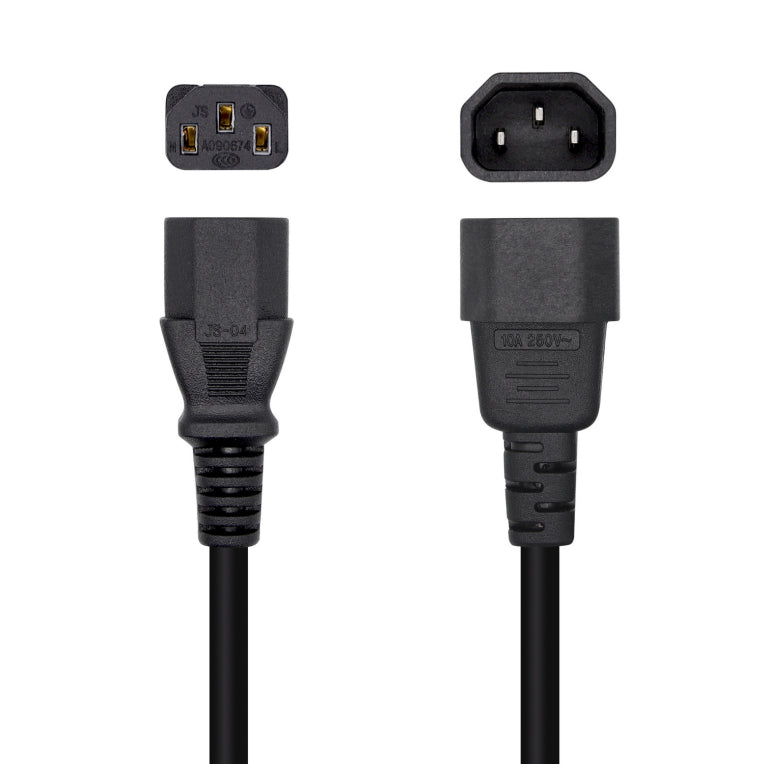 AISENS Cable Alimentación CPU. C13/H-C14/M. Negro. 3.0m