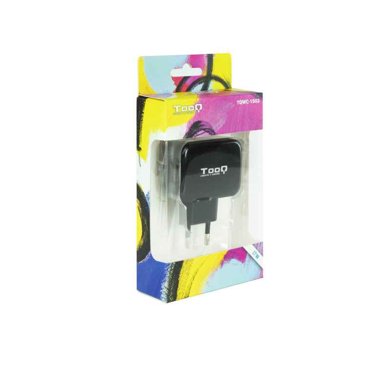 TooQ TQWC-1S02 cargador de dispositivo móvil GPS. MP3. MP4. Teléfono móvil. Consola de juegos portátil. Smartphone. Tableta Negro Corriente alterna Interior