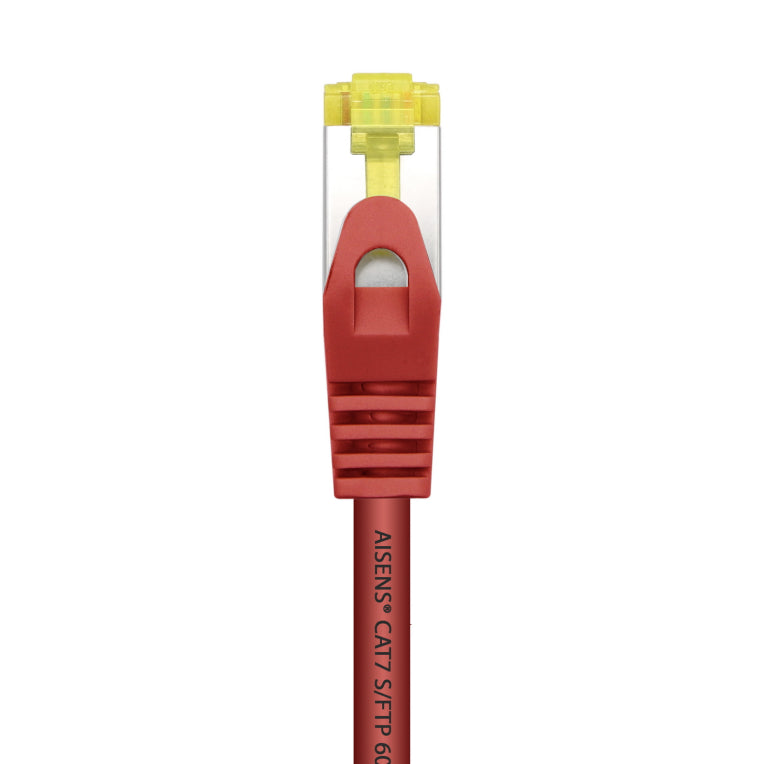 AISENS Cable De Red Latiguillo RJ45 LSZH Cat.7 600 MHz S/FTP PIMF AWG26. Rojo. 25 cm