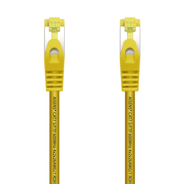 AISENS Cable De Red Latiguillo RJ45 LSZH Cat.7 600 MHz S/FTP PIMF AWG26. Amarillo. 0.5 m