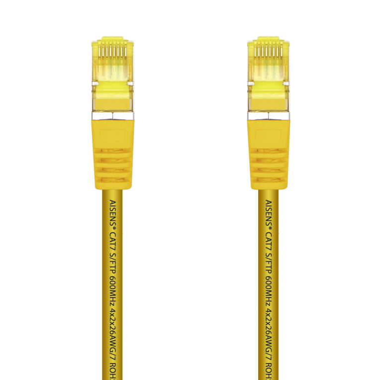AISENS Cable De Red Latiguillo RJ45 LSZH Cat.7 600 MHz S/FTP PIMF AWG26. Amarillo. 0.5 m