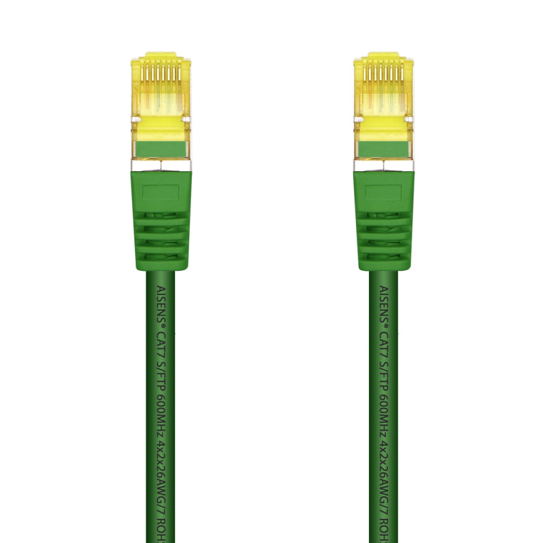 AISENS Cable De Red Latiguillo RJ45 LSZH Cat.7 600 MHz S/FTP PIMF AWG26. Verde. 1.0 m