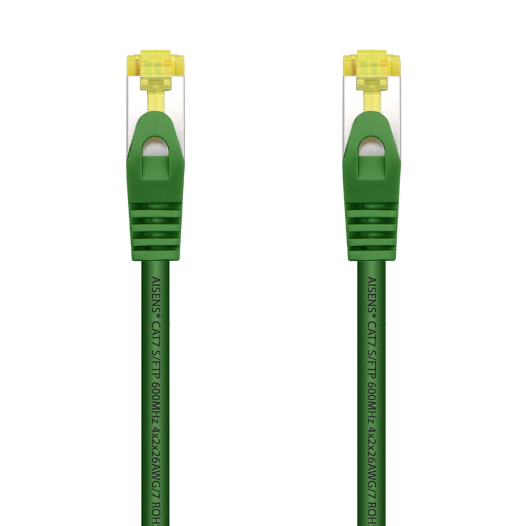 AISENS Cable De Red Latiguillo RJ45 LSZH Cat.7 600 MHz S/FTP PIMF AWG26. Verde. 2.0 m