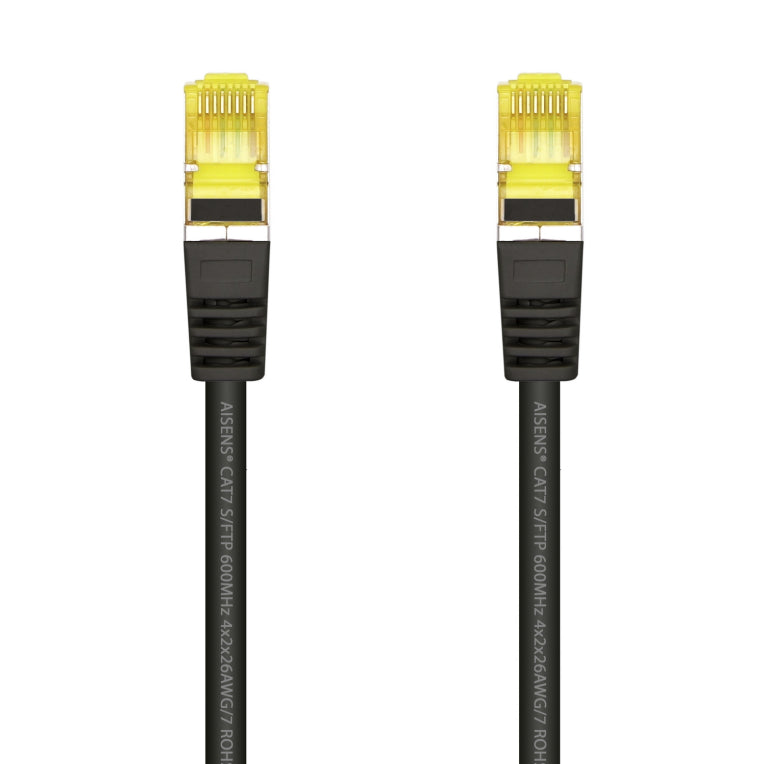 AISENS Cable De Red Latiguillo RJ45 LSZH Cat.7 600 MHz S/FTP PIMF AWG26. Negro. 2.0 m