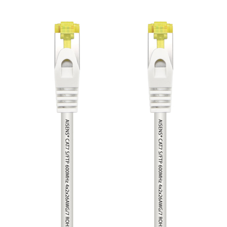 AISENS Cable De Red Latiguillo RJ45 LSZH Cat.7 600 MHz S/FTP PIMF AWG26. Blanco. 2.0 m