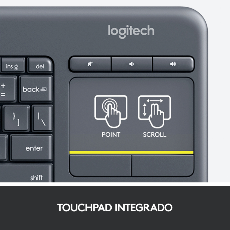 Logitech K400 Plus - detalle