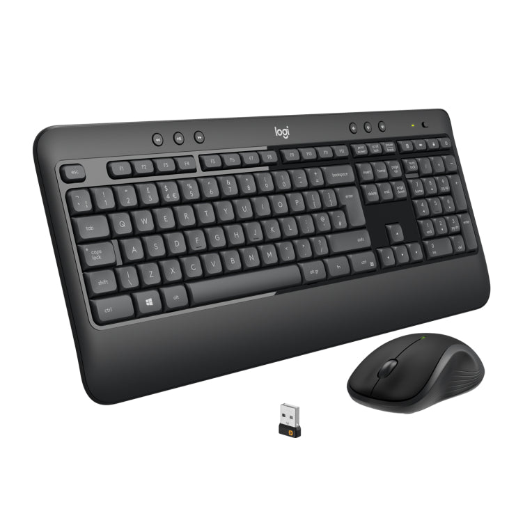 Logitech 920-008680 teclado Ratón incluido Universal RF inalámbrico QWERTY Español Negro. Blanco