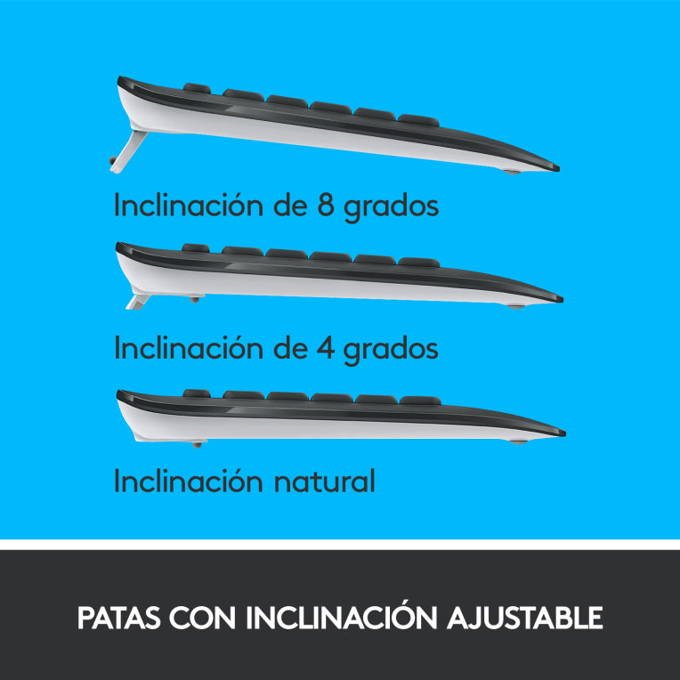 Logitech 920-008680 teclado Ratón incluido Universal RF inalámbrico QWERTY Español Negro. Blanco