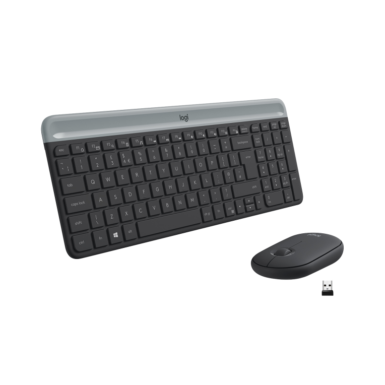Logitech 920-009198 teclado Ratón incluido Universal RF inalámbrico QWERTY Español Grafito - detalle
