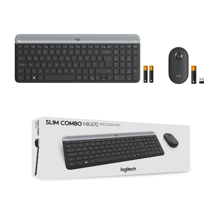 Logitech 920-009198 teclado Ratón incluido Universal RF inalámbrico QWERTY Español Grafito