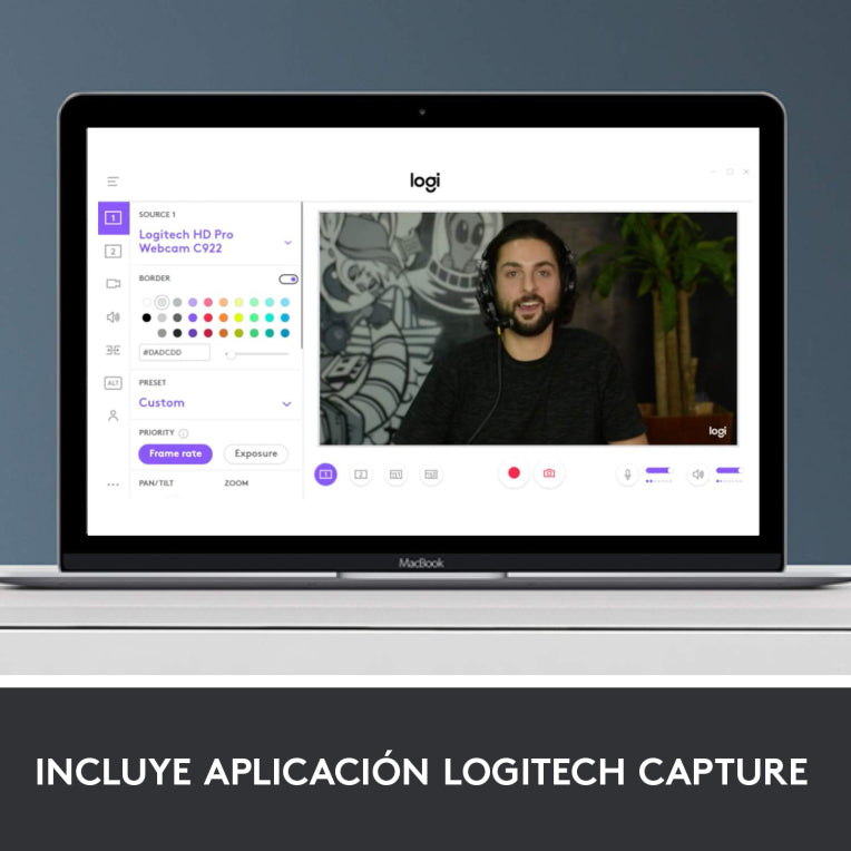 Logitech 960-001055 cámara web 3 MP 1920 x 1080 Pixeles USB Negro