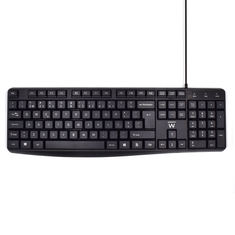 Ewent EW3002 teclado Oficina USB QWERTY Portugués Negro - detalle