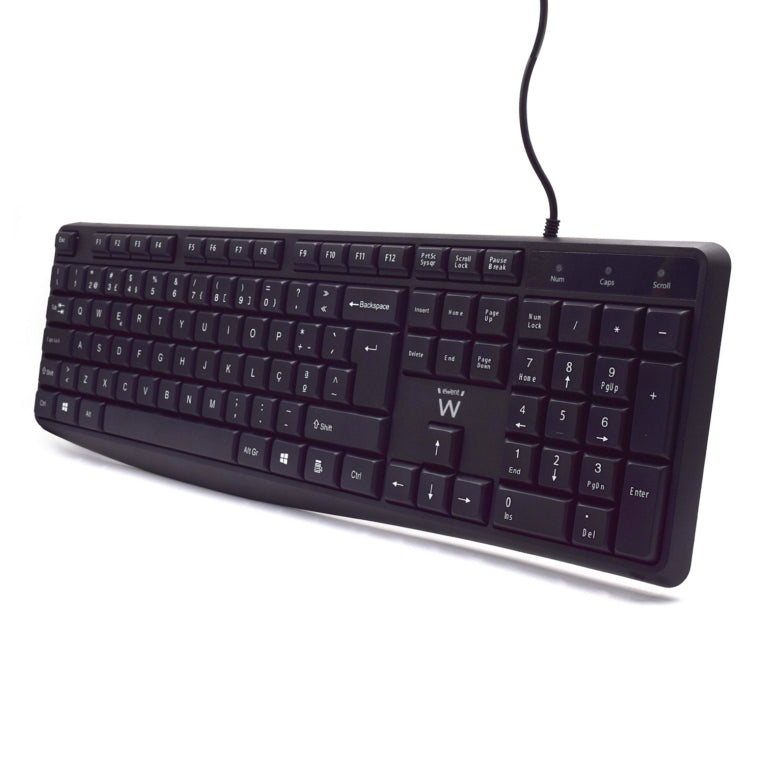 Ewent EW3002 teclado Oficina USB QWERTY Portugués Negro