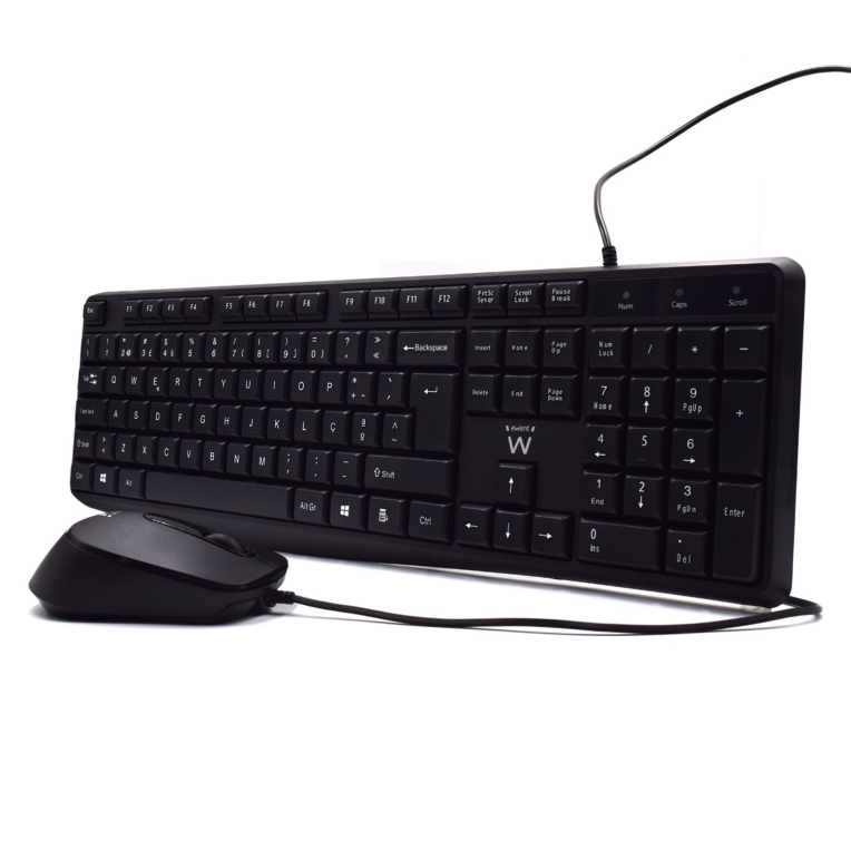 Ewent EW3007 teclado Ratón incluido Oficina USB QWERTY Portugués Negro - detalle