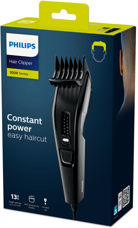 Philips 3000 series Cortapelos con cuchillas de acero inoxidable