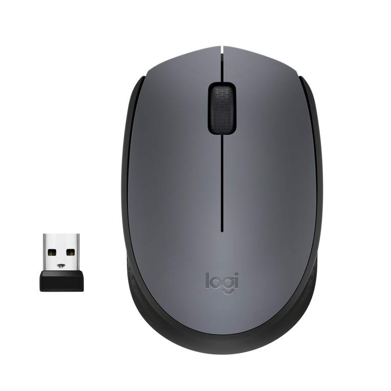 Logitech M170 Grey-K ratón Oficina Ambidextro RF inalámbrico Óptico 1000 DPI - detalle