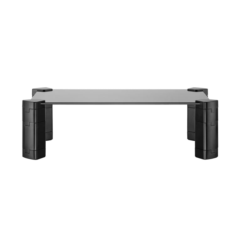 AISENS Soporte Elevador Cristal para Monitor/Portátil. Negro