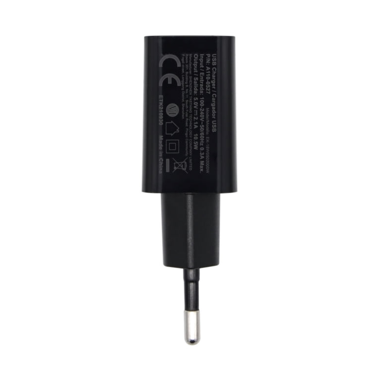 AISENS Cargador USB 10W Alta Eficiencia. 5V/2A. Negro